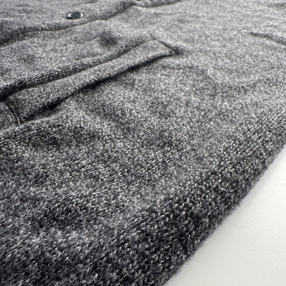 BANANA REPUBLIC Zip Up Button Front Cardigan‎ Sweater Mens XL Gray Wool Blend - Picture 7 of 16